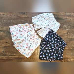 Vintage shorts Y2K floral cotton high waisted grouping set of 3 80's 90's unique